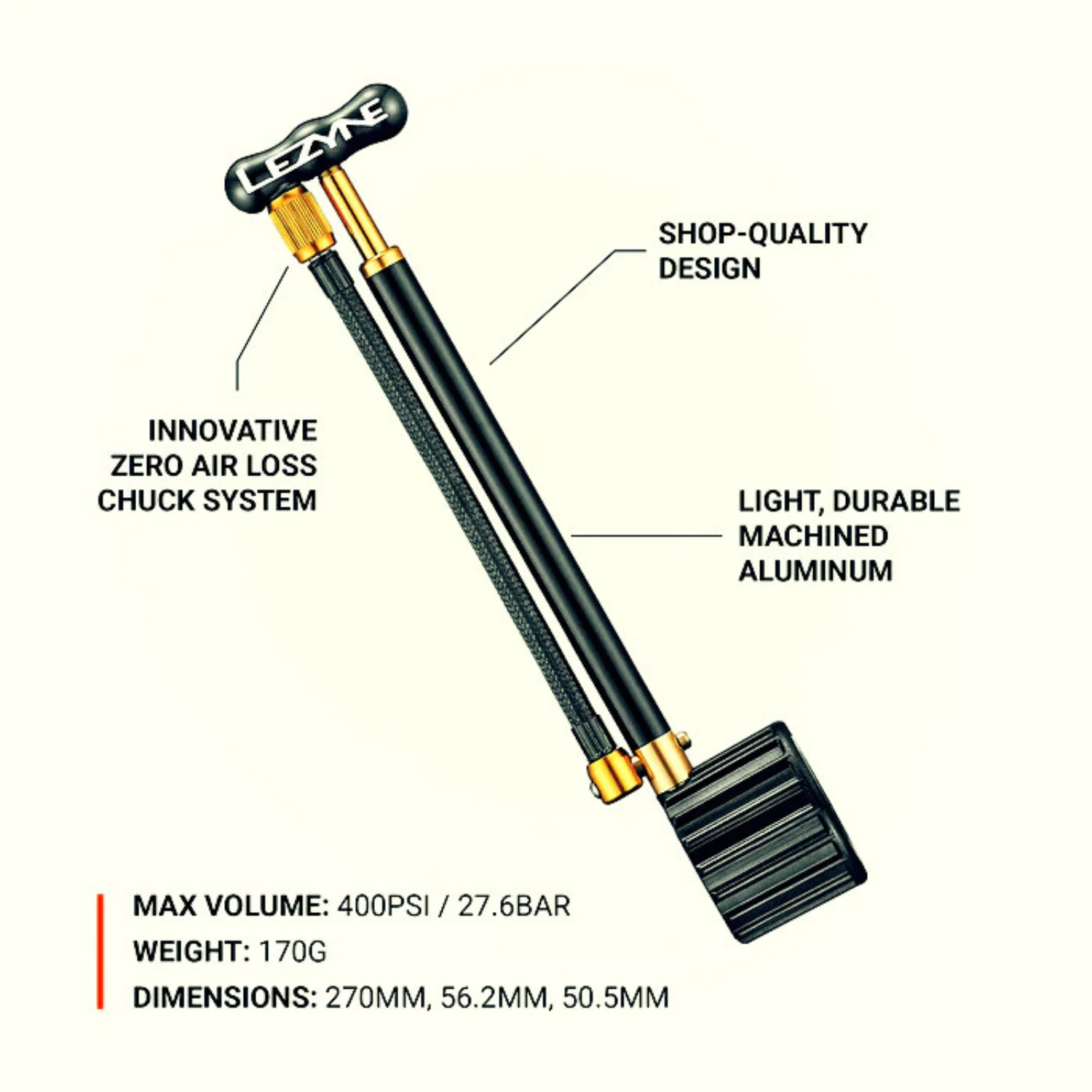 Lezyne Shock Drive Fork n Shock Pump (400psi) - Image 4