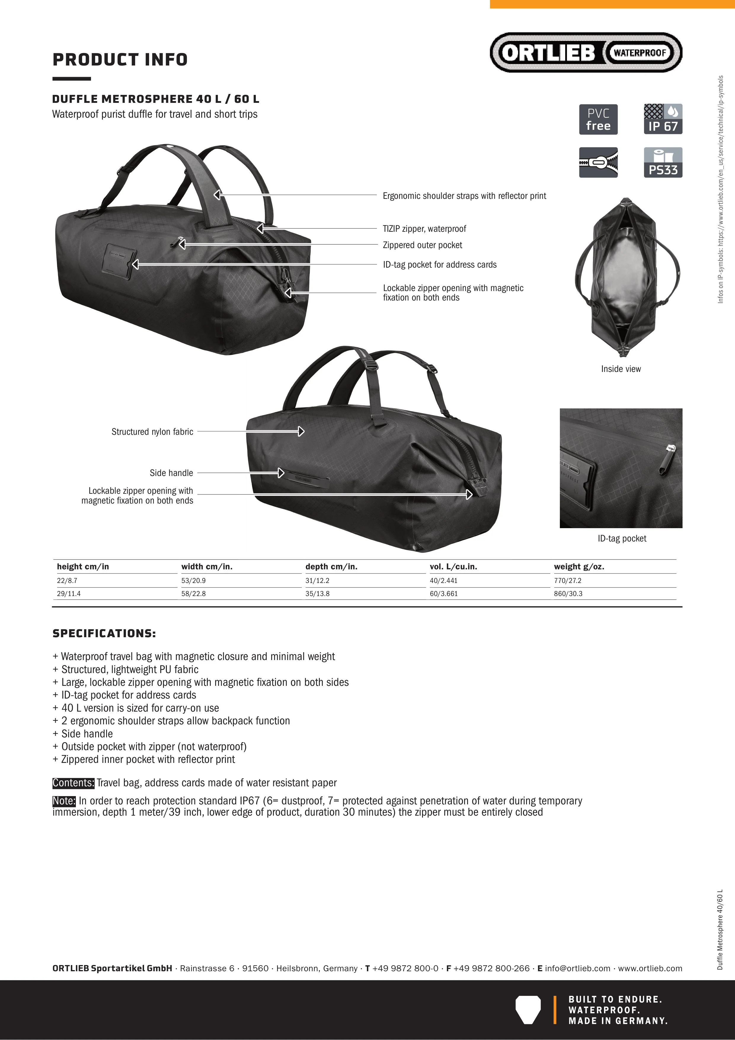ASSOS x ORTLIEB Duffle Bag 60L - Image 4