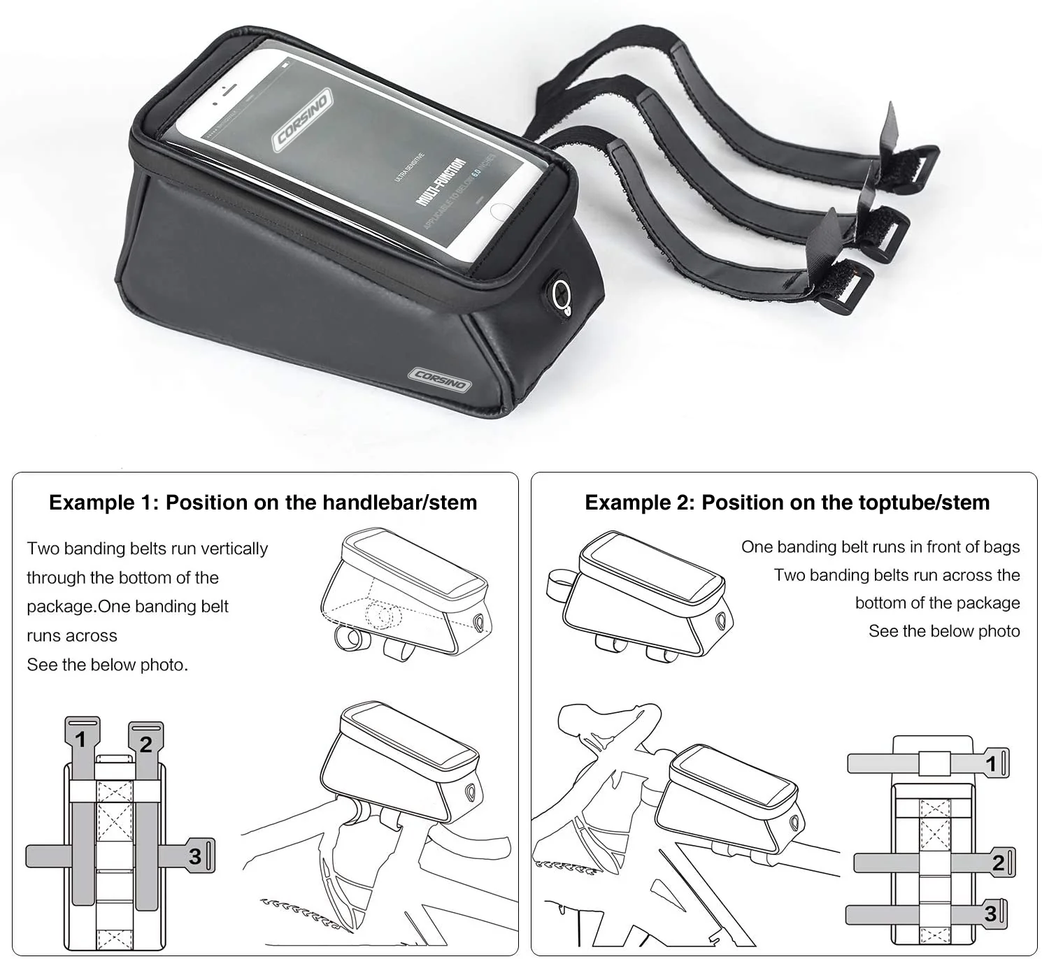 Corsino Compass Top Tube Bag - Image 12