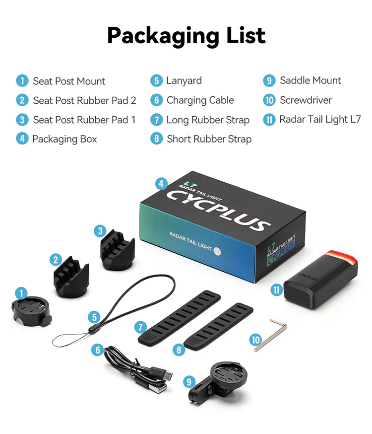 Cycplus L7 Radar Tail Light - Image 8