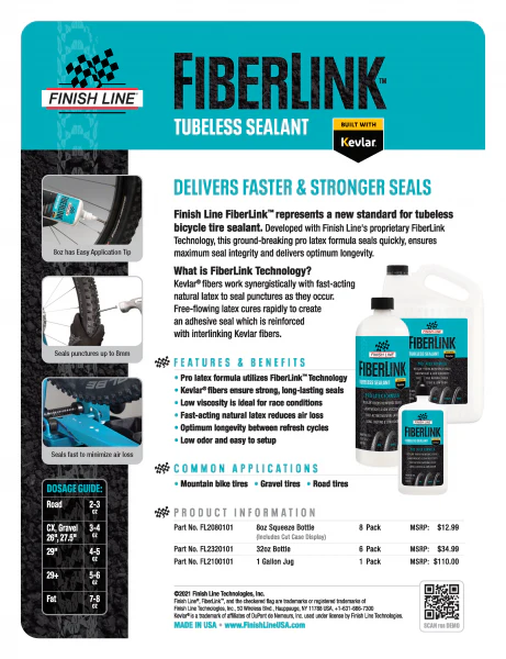 Finish Line FiberLink Tubeless Sealant 8oz/240ml - Image 2