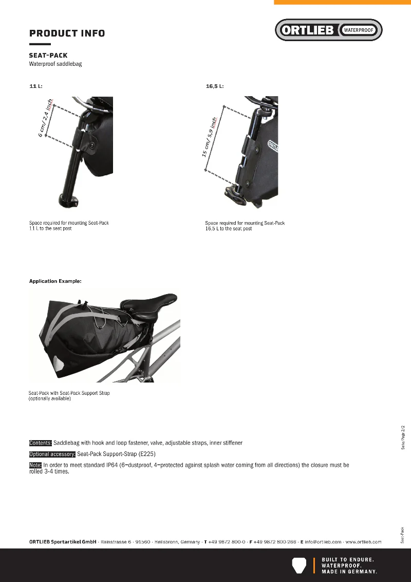 Ortlieb Seat Pack 11L - Image 10