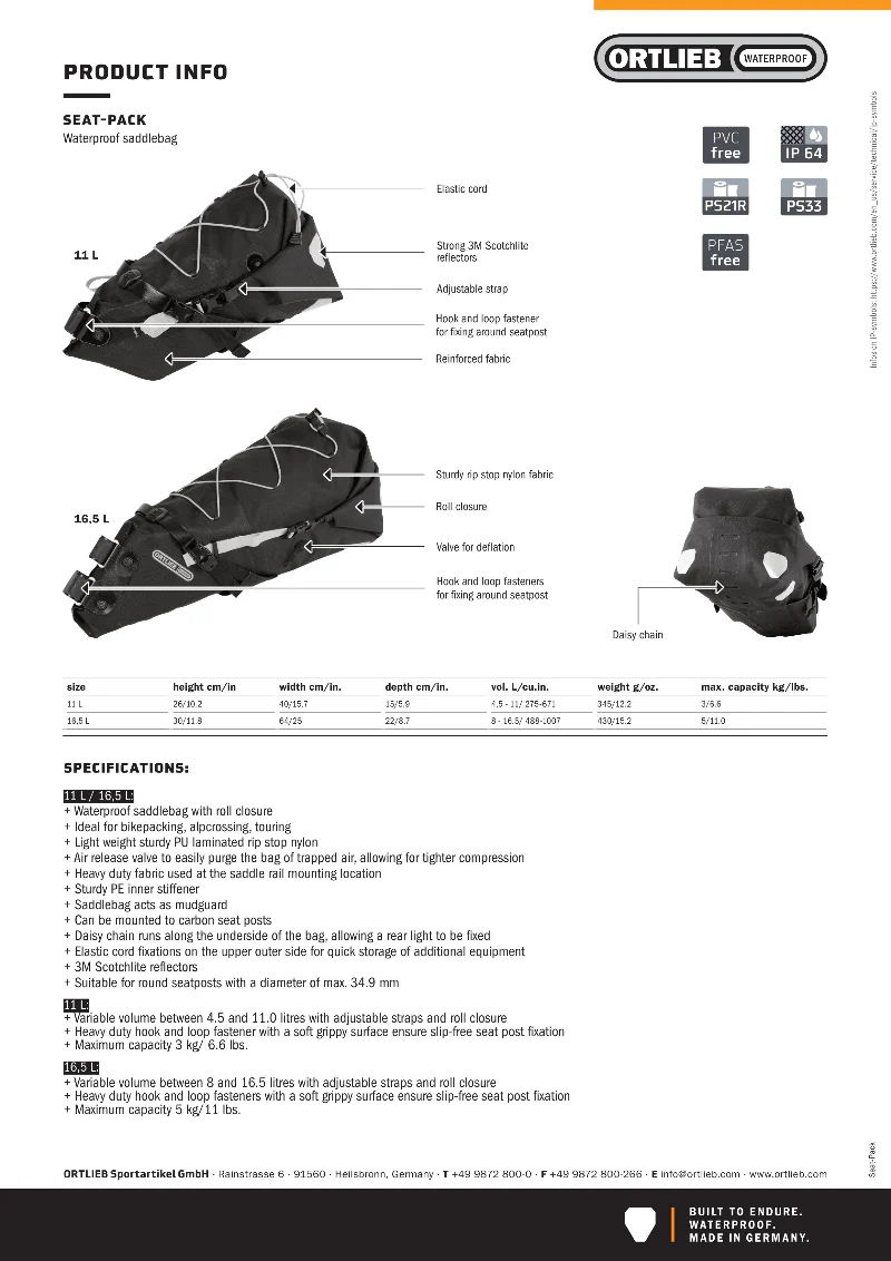 Ortlieb Seat Pack 11L - Image 9