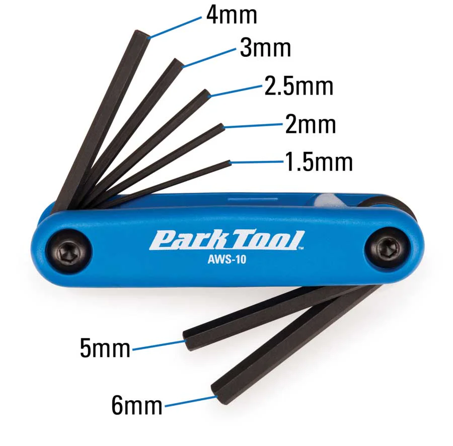 Park Tool AWS-10 Fold-Up Hex Wrench Set - Image 3