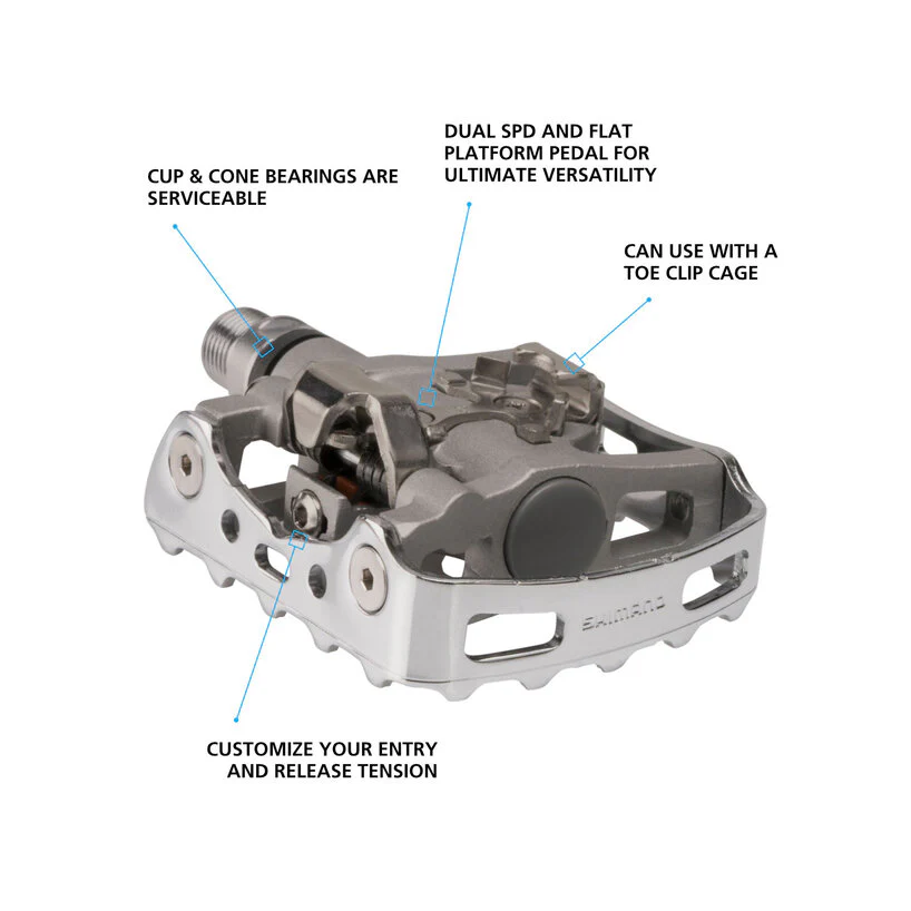 Shimano PD-M324 Pedal Alloy Dual with Flat - Image 2