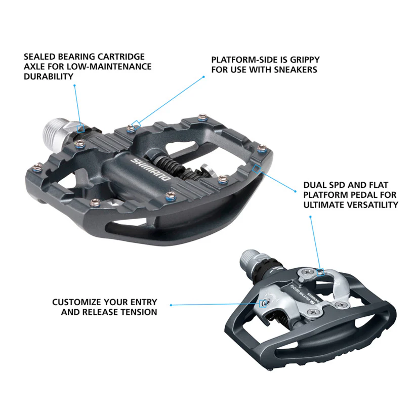 Shimano SPD PD-EH500 Pedals w/flat platform - Image 2